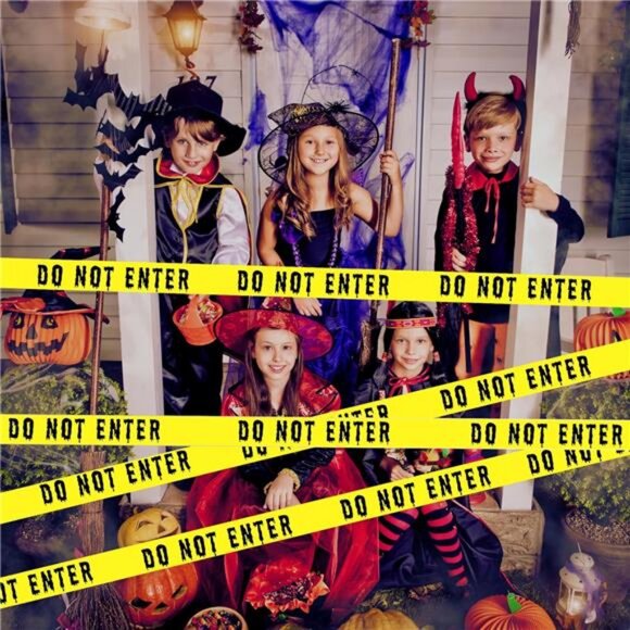 2Pcs Halloween Decorations Caution Tape - 2 inch x 164 feet Do Not Enter - Picture 3 of 7